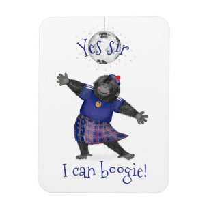 Ja Sir, ich kann Boogie-Gorilla-Fußball-Magnet Magnet
