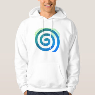Ja, so ist das auf einem Langarmweiß Hoodie