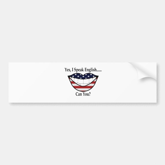 Ja spreche ich Englisch… kann Sie? Autoaufkleber (Vorne)