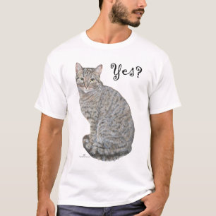 Ja? Tabby Cat ist geöffnet T-Shirt