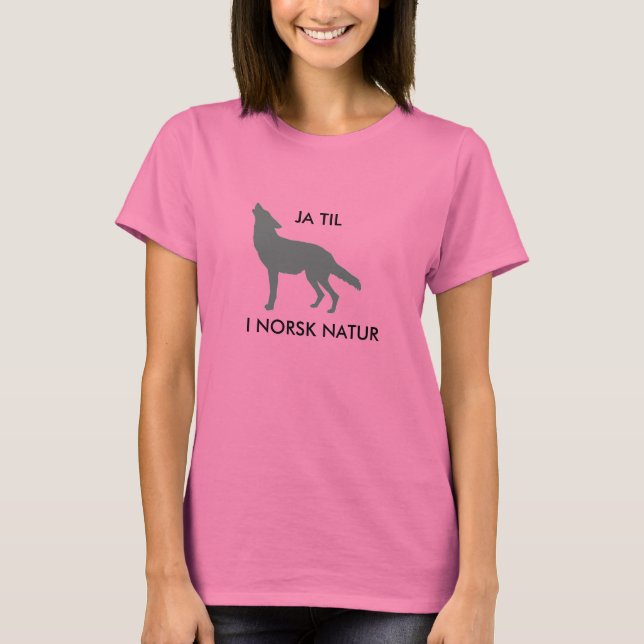 JA TIL ULV I NORSK NATUR - DAMER T-Shirt (Vorderseite)