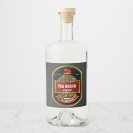 Ja, trinken alkoholflaschenetikett