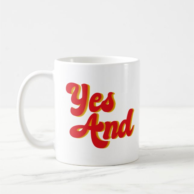 Ja und Improv Comedy Club Comedian Kaffeetasse (Links)