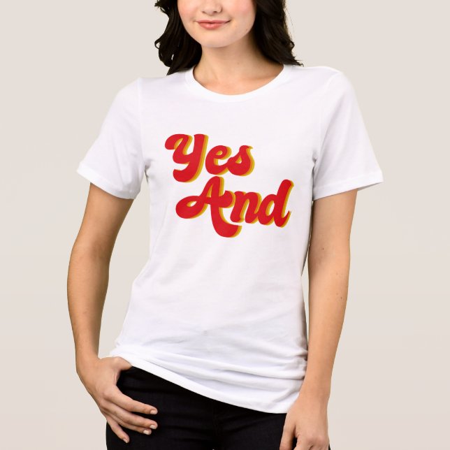 Ja und Improv Comedy Club Comedian Women's Tri-Blend Shirt (Vorderseite)