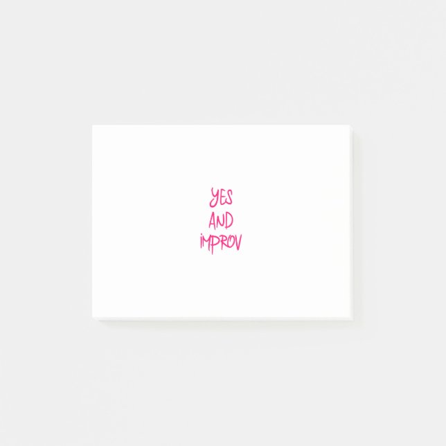 Ja und improvisiertes Komödien-Spaß Improv Zitat Post-it Klebezettel (Vorderseite)