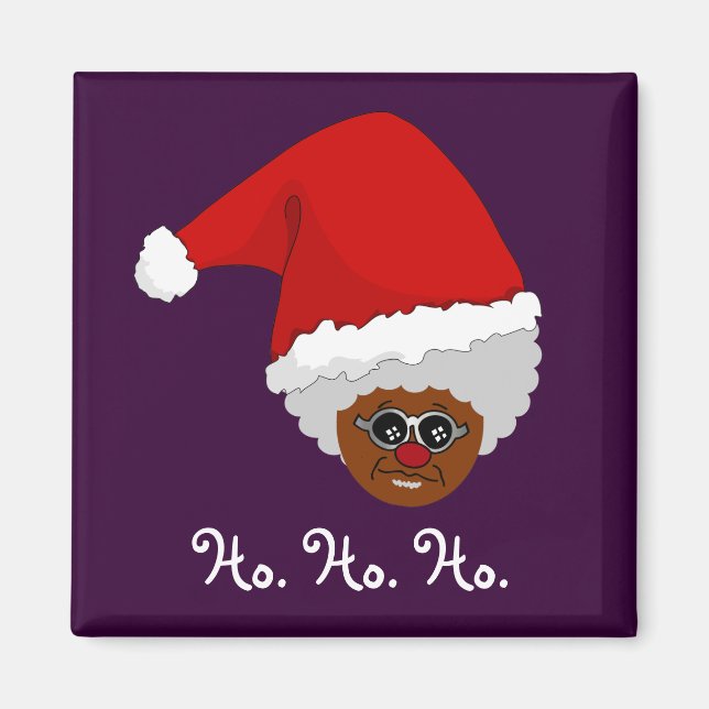 Ja, Virginia, es gibt einen schwarzen Weihnachtsma Magnet (Vorne)