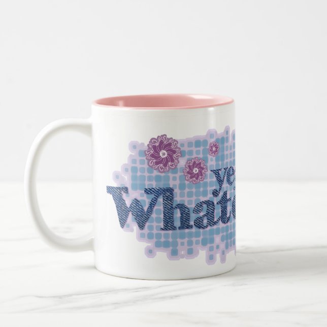 Ja was auch immer... Denim Blue & Pink Tasse (Links)