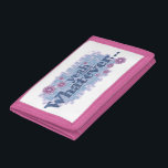Ja was Denimgeldbeutel Tri-fold Portemonnaie<br><div class="desc">Slogan yeah,  was Slogan gemusterter Geldbeutel durch Sarah Trett entwarf.</div>