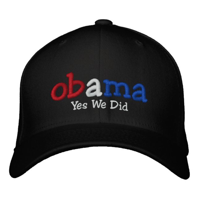 Ja, wir haben Barack Obama bestickt Bestickte Kappe (Vorderseite)