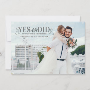 Ja, wir haben Foto Hochzeit verkündet Ankündigung