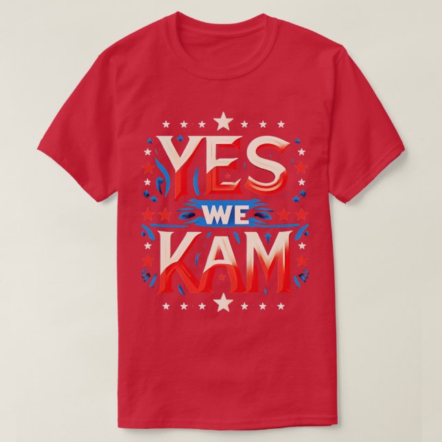 Ja Wir Kam Kamala Hariss Demokratisches Party T-Shirt (Design vorne)