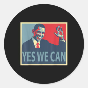 Ja, wir können Barack Obama Präsident Runder Aufkleber