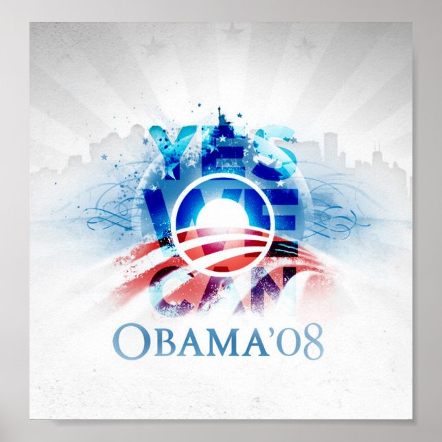 JA WIR KÖNNEN - Obama '08 Poster (Vorne)