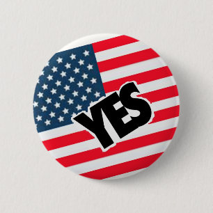 Ja zu den Amerikanern Button