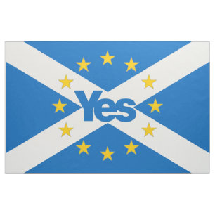 Ja zu unabhängiger Europäer-Schottland-Flagge Stoff