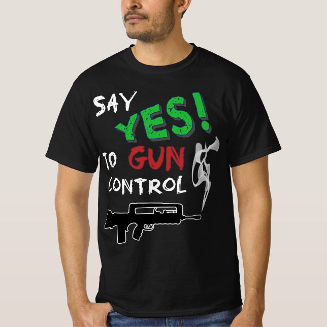 Ja zum T - Shirt der Kontrolle (Vorderseite)
