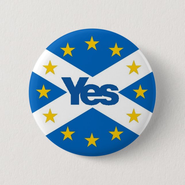 Ja zum unabhängigen Europäer Schottland Button (Vorderseite)