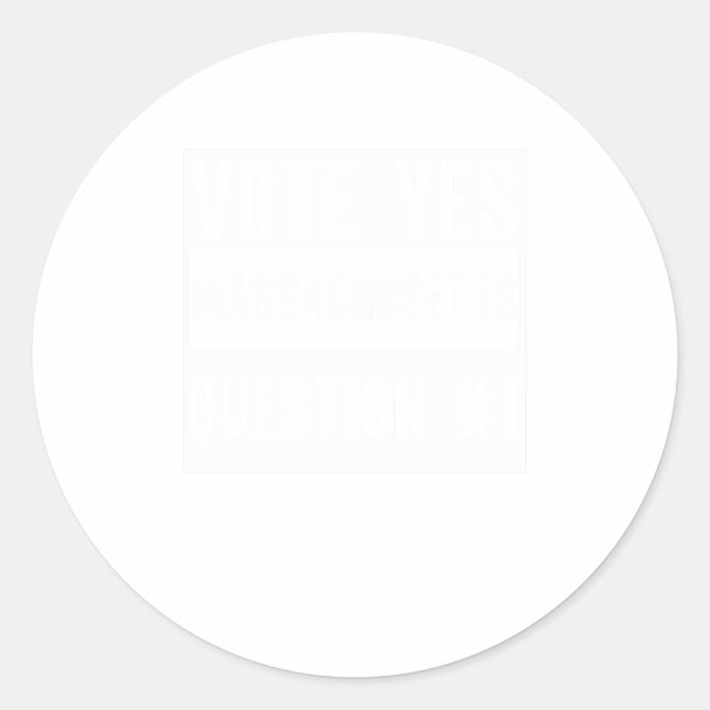 Ja zur Anfrage 1 Massachusetts Richtig Runder Aufkleber (Vorderseite)