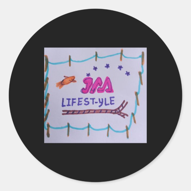 Jaa Lifestyle Company Logo-Präsentation Runder Aufkleber (Vorderseite)
