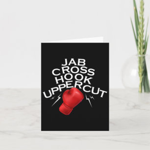 Jab Cross Hook Uppercut Boxer Funny Boxing Trainer Karte