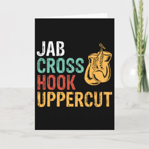 Jab Cross Hook Uppercut Boxer Workout Männer Fraue Karte