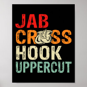 Jab Cross Hook Uppercut Boxer Workout Männer Fraue Poster