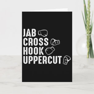 Jab Cross Hook Uppercut Boxhandschuhe Boxer Karte