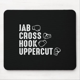 Jab Cross Hook Uppercut Boxhandschuhe Boxer Mousepad