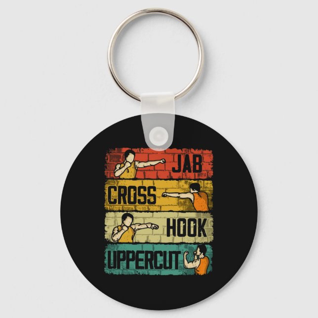 Jab Cross Hook Uppercut Boxing Schlüsselanhänger (Vorderseite)