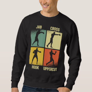 Jab Cross Hook Uppercut Boxinghandschuhe Boxer Sweatshirt