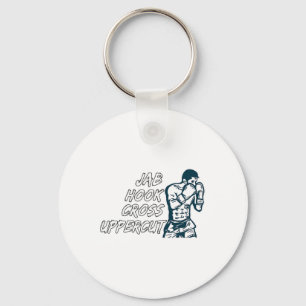 Jab Hook Cross Uppercut Boxing für Boxer Men Boys Schlüsselanhänger