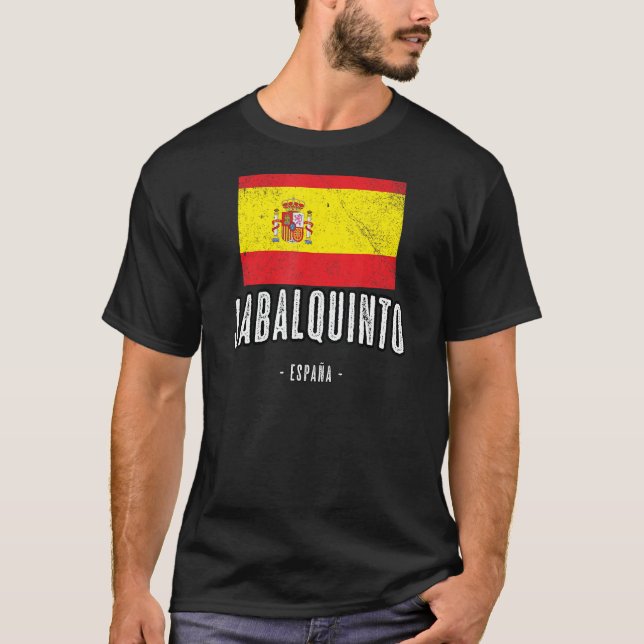 Jabalquinto Spain Es Flag Stadt Bandera Ropa T-Shirt (Vorderseite)
