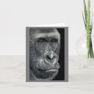 "Jabari" - Gorilla Face Card Karte