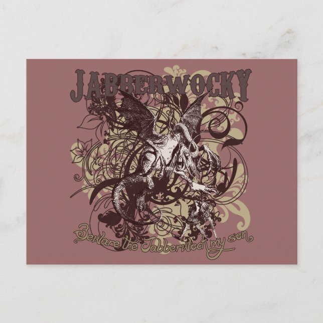 Jabberwocky Carnivale Style Postkarte (Vorderseite)