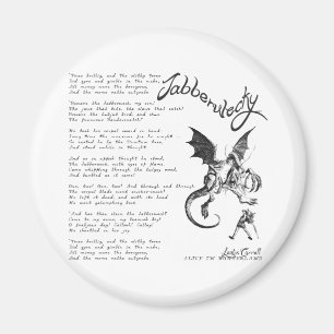 Jabberwocky-Gedicht Magnet