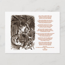 Jabberwocky Poem von Lewis Carroll Postkarte