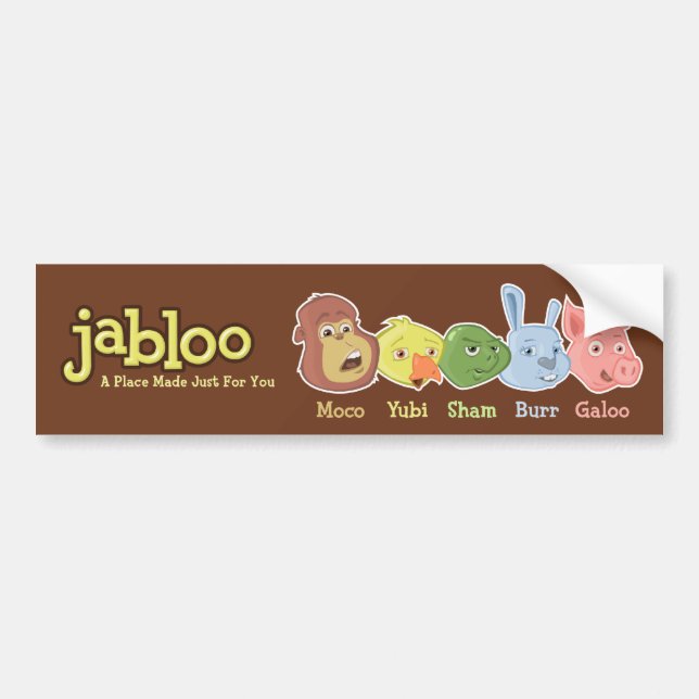 Jabloo Brown Autoaufkleber (Vorne)