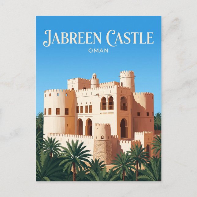 Jabreen-Burg Oman Postkarte (Vorderseite)