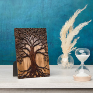 Jacaranda-Baum: Natürliche Kunstfertigkeit im Holz Fotoplatte