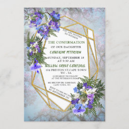 Jacaranda Blooms & Lily Bouquet Bestätigung Einladung