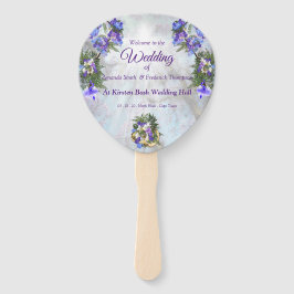 Jacaranda Blooms & Lily Bouquet Fans Fächer
