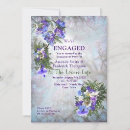 Jacaranda Blooms & Lily Bouquet Party Einladung