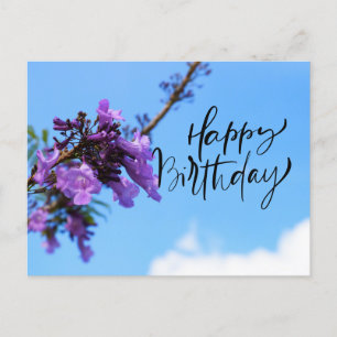 Jacaranda Blume für die Happy Birthday Card  Postkarte
