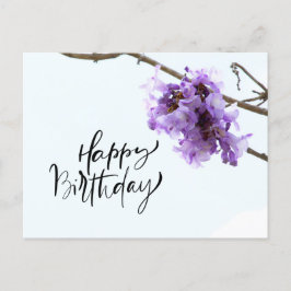 Jacaranda Blume für die Happy Birthday Card Postkarte