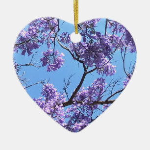 Jacaranda-Blüten Keramik Ornament