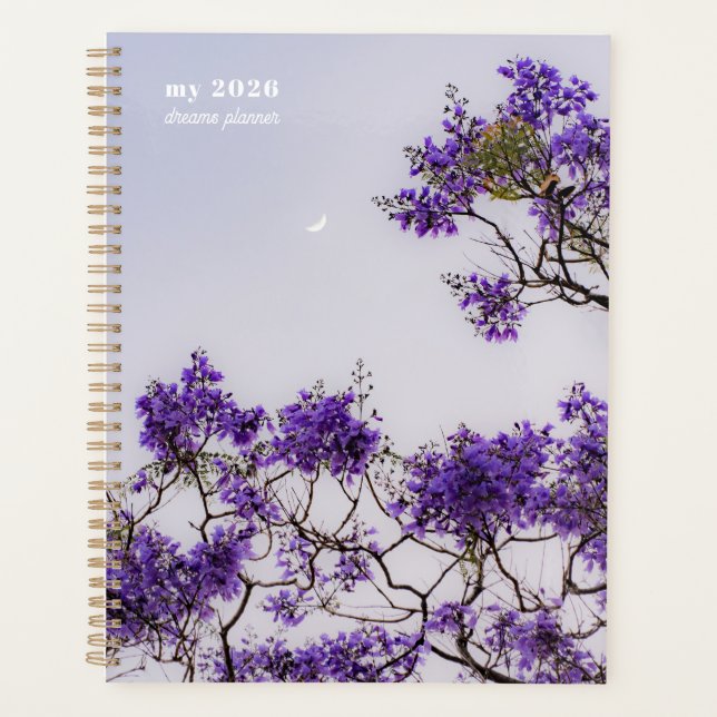 Jacaranda-Himmel-Planer Planer (Vorderseite)