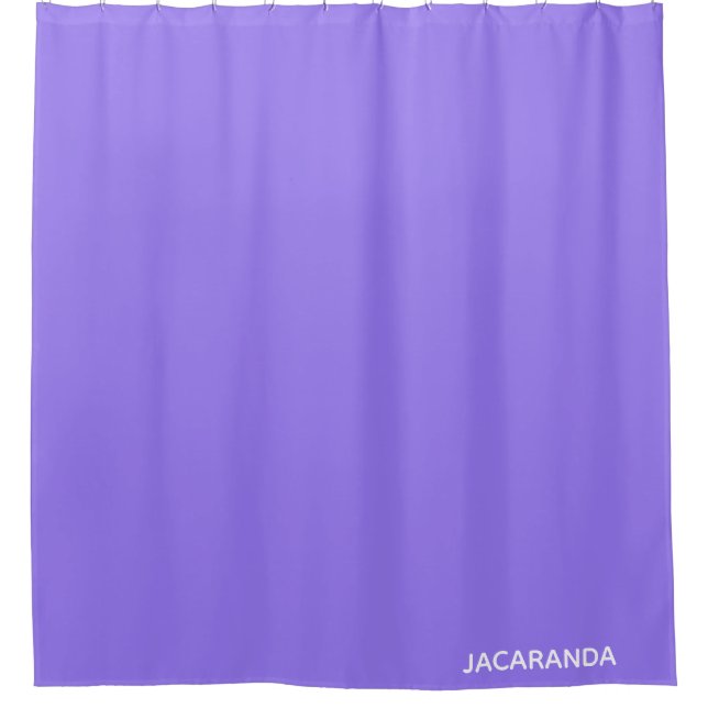 Jacaranda lila Farbname Duschvorhang (Vorderseite)
