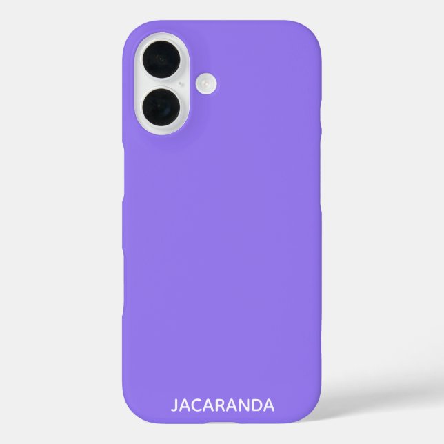 Jacaranda lila Farbname iPhone 16 Hülle (Rückseite)