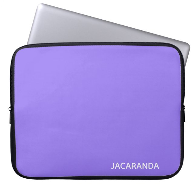Jacaranda lila Farbname Laptopschutzhülle (Vorderseite)