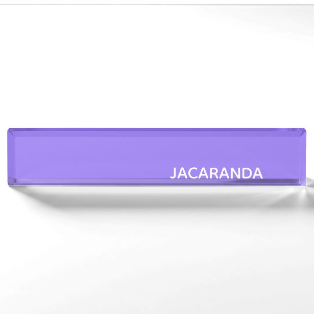 Jacaranda lila Farbname Namensplakette (Vorderseite)